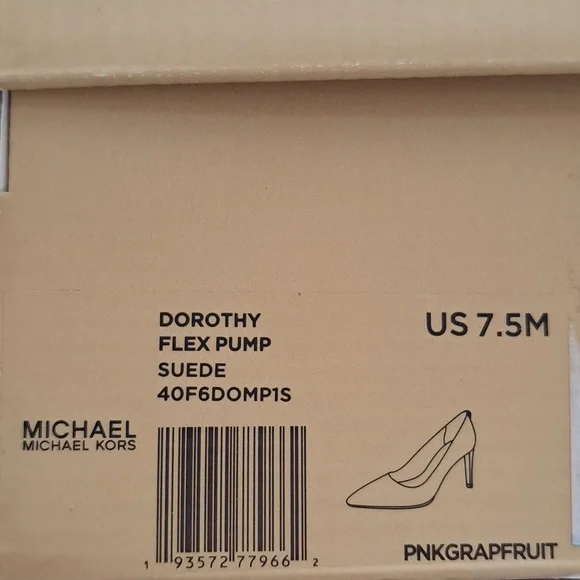 Michael Kors Women's Pink Grapefruit Suede Heels - Picture 5 of 5